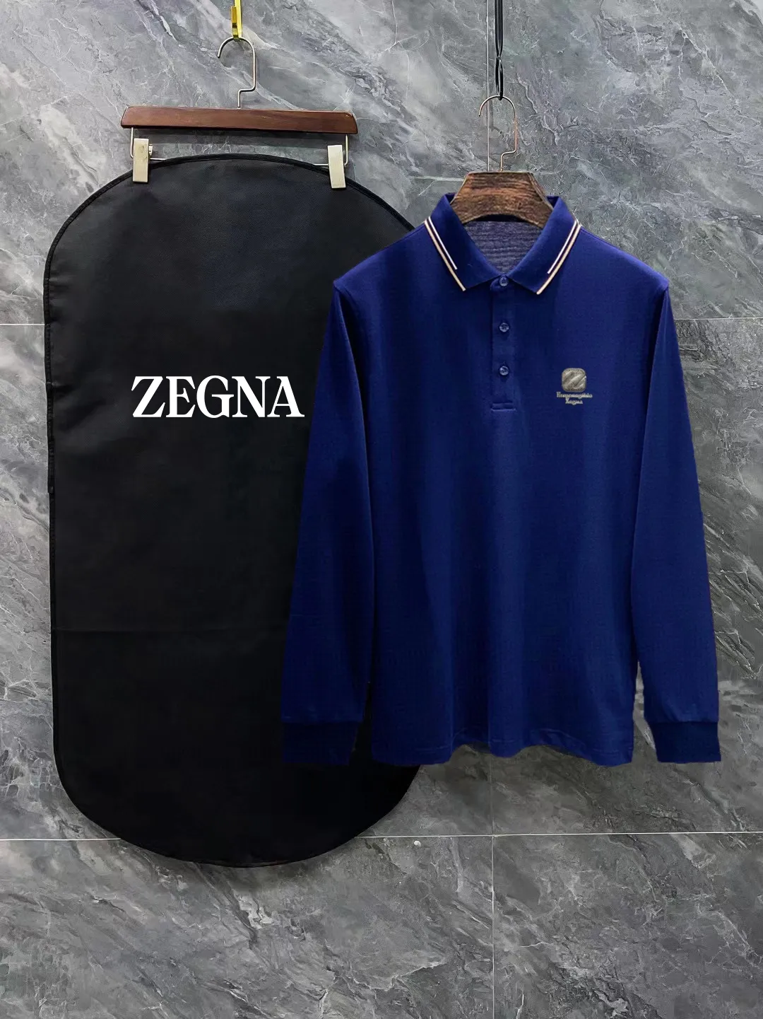 Zegna 24SS Classic Polo 。 T . . ! Piquet , “ ”。 . , , logo ， ， ， ， ， ， 。 Black/White/ Size：M~3XL